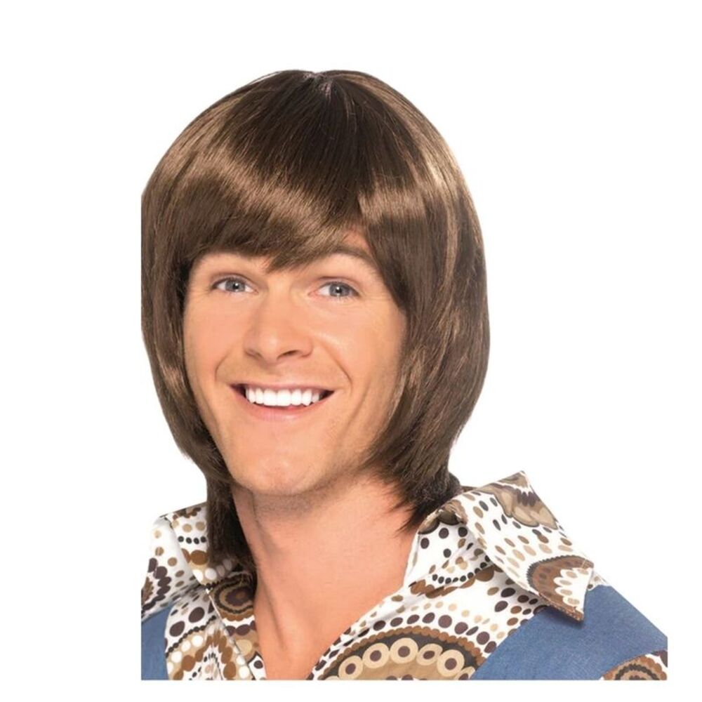 Smiffys 70s Heartthrob Wig / Brown